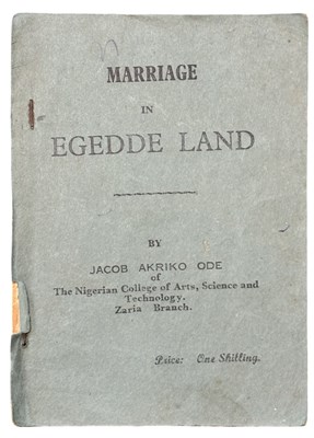 Lot 1065 - Marriage in Egedde Land by Jacob Akriko Ode of...