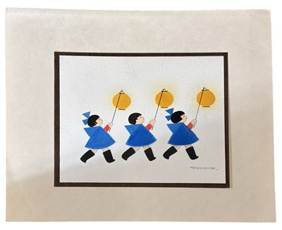 Lot 1105 - Willy Schermele Original Art Work. A greetings...