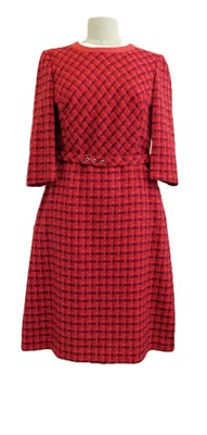 Lot 25 - An 'Elizabeth Henry of London' red tweed dress,...