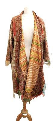Lot 12 - A kimono style robe made from two 19th century...