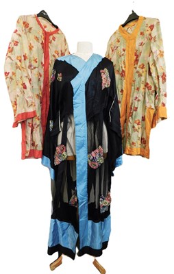 Lot 17 - Three kimono style robes: including a custom...