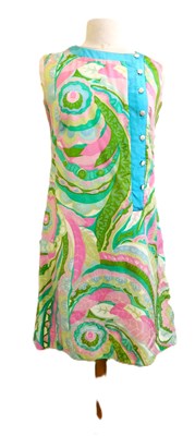Lot 27 - A 1960's silk mini dress by Colin Glascoe,...