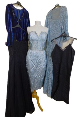 Lot 33 - Five mid 20th century dresses: including a...