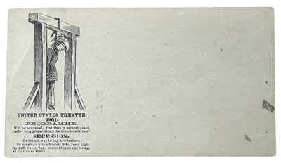 Lot 1111 - EXECUTION. Original American Civil War...