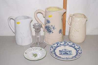 Lot 10 - Mixed Lot: Various decorative jugs, glass...