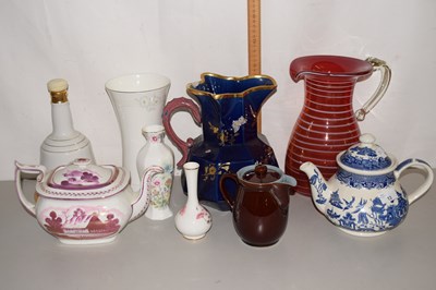 Lot 13 - Mixed Lot: An iron stone jug, lustre ware...