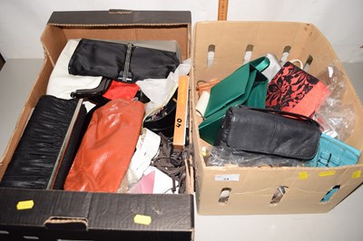 Lot 24 - Box of various handbags, belts etc