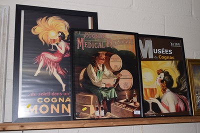 Lot 32 - Group of three reproduction Cognac advertising...
