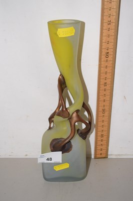 Lot 48 - Modernist frosted glass vase, unsigned