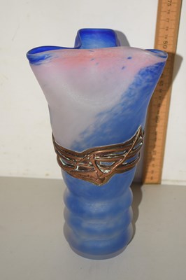 Lot 50 - A modernist frosted glass and copper mounted...