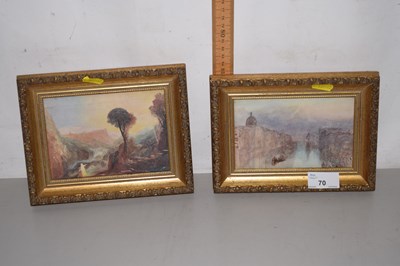 Lot 70 - A pair of gilt framed prints after Turner