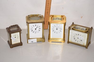 Lot 78 - A group of four various carriage clocks to...
