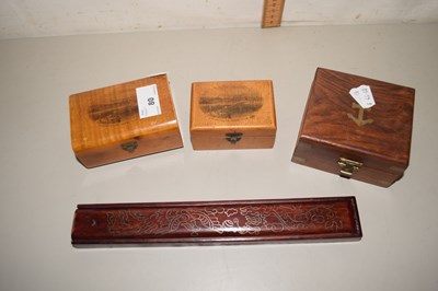 Lot 80 - Two Mauchline boxes and others (4)
