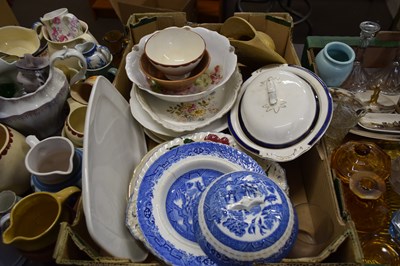 Lot 616 - ONE BOX MIXED HOUSEHOLD PLATES, BOWLS ETC