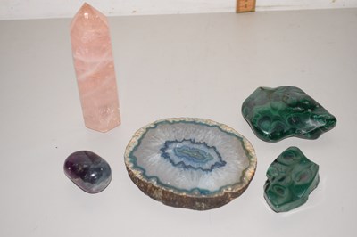Lot 99 - Box of polished mineral samples