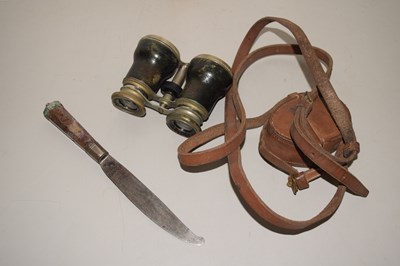 Lot 100 - Box of mixed items to include Jockey binoculars