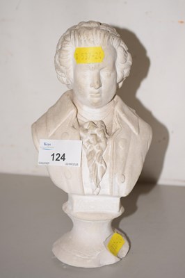 Lot 124 - A small bust of Mozart