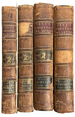 Lot 540 - PASTON LETTERS; FENN'S ORIGINAL MS LETTERS 4 VOLS 1789