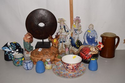 Lot 204 - Mixed Lot: Pair of porcelain figures, various...