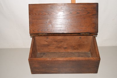 Lot 206 - A small oak wedge formed box
