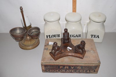 Lot 207 - Mixed Lot: Kitchen storage jars, vintage Frys...