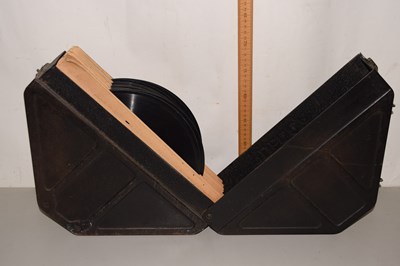 Lot 215 - A vintage Decca metal case containing 78rpm...