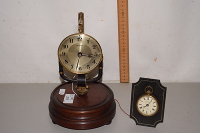 Lot 217 - A small travel clock by Estima together with a...