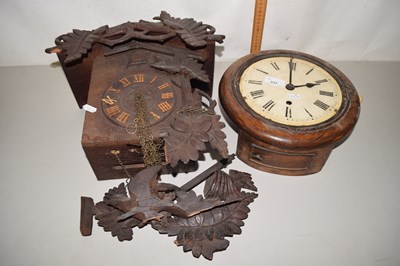 Lot 237 - A cuckoo wall clock requiring considerable...