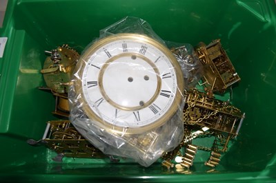 Lot 238 - A box of various clock movements