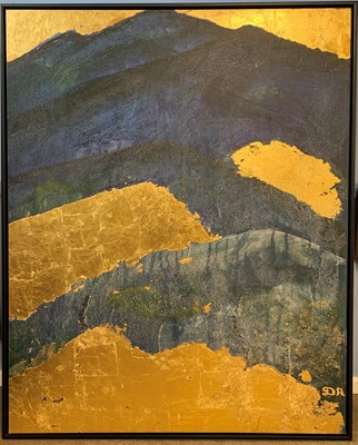 Lot 48 - Contemporary abstract, printed canvas with...