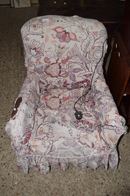 Lot 330 - A small Victorian armchair with loose cover