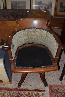 Lot 338 - Early 20th Century revolving desk chair