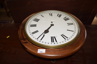 Lot 350 - A large single fusee wall clock with brass...