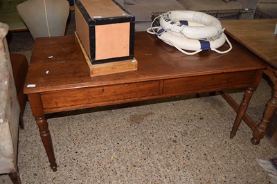 Lot 361 - A 19th Century mahogany side table with hinged...
