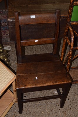 Lot 378 - A 19th Century oak hard seated dining chair