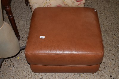 Lot 385 - A leather upholstered footstool