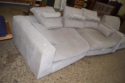 Lot 388 - A modern three seater sofa with loose cushions