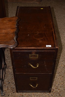 Lot 392 - A late 19th or early 20th Century oak filing...