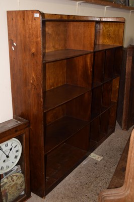 Lot 412 - A stained plywood bookcase cabinet