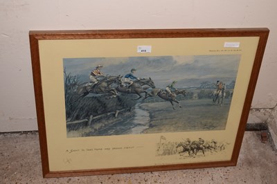 Lot 415 - Snaffles, horse racing print titled A Sight to...