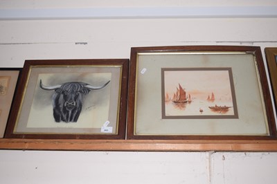 Lot 263 - Portrait of a cow together with J F Wright,...