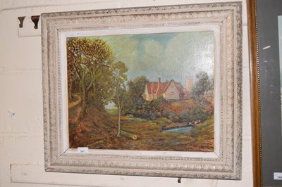 Lot 267 - 20th Century School oil on board study of...