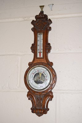 Lot 272 - Late Victorian combination thermometer and...