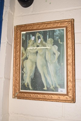 Lot 299 - Coloured print of The Three Graces