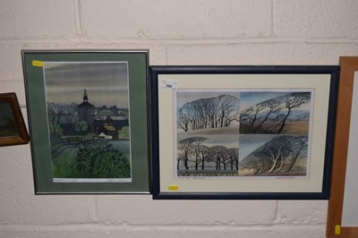 Lot 306 - Nicholas Barnham, two coloured prints Winter...