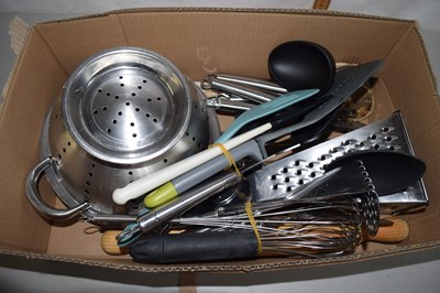 Lot 509 - Box of assorted kitchen utensils