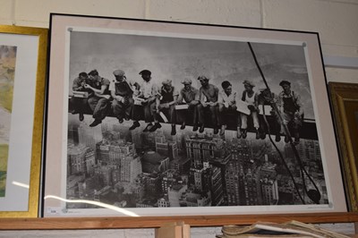 Lot 536 - New York skyline print, framed