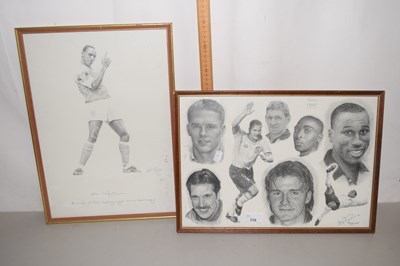 Lot 558 - Framed print of footballers
