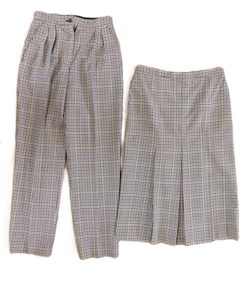 Lot 42 - A pair of check wool trousers, size 10, and...