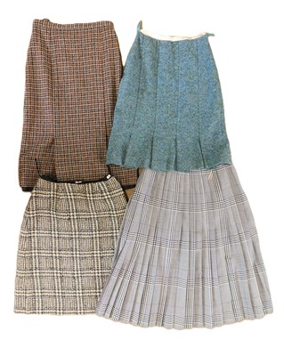 Lot 40 - Four vintage tweed skirts, to include one by...